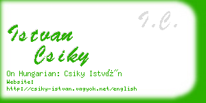 istvan csiky business card